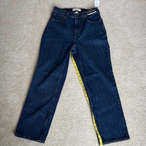 NWT Abercrombie & Fitch Curve Love Ultra High Rise Ankle Straight Jeans - 27